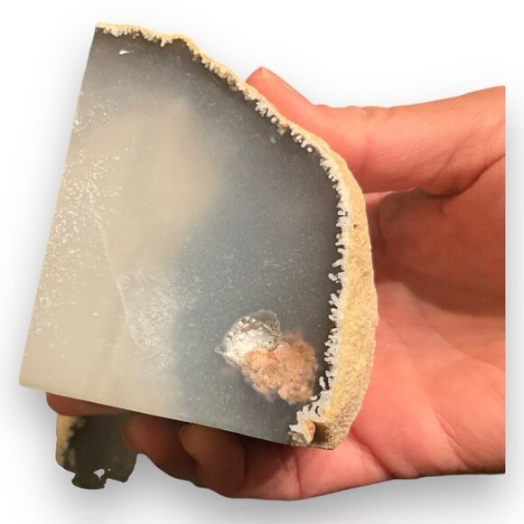 Small Crystal Bookends, Natural Agate Bookends Raw Edge Polished Surface - Picture 4 of 10